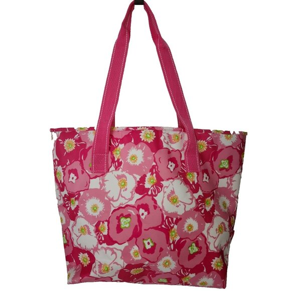 Lilly Pulitzer Scarlet Begonia Insulated Cooler Bag Cork Screw and bottle Opener - Picture 2 of 10